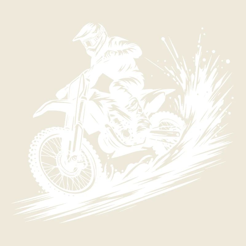 Dynamic motocross illustration Drawing