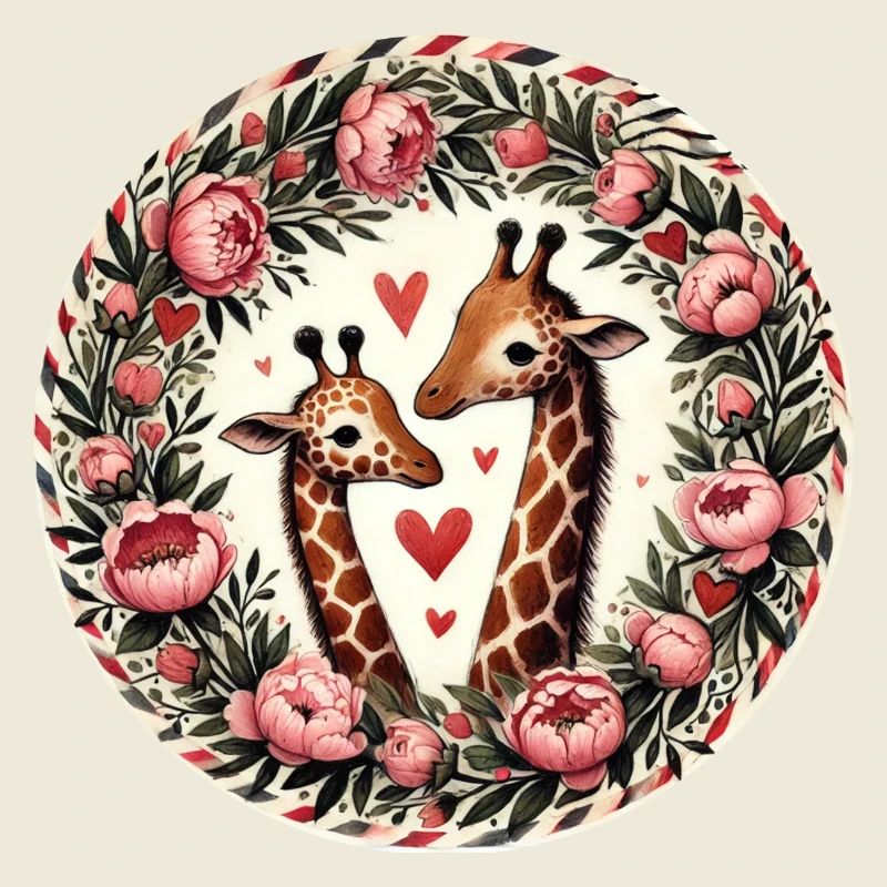 Giraffen Valentinstag