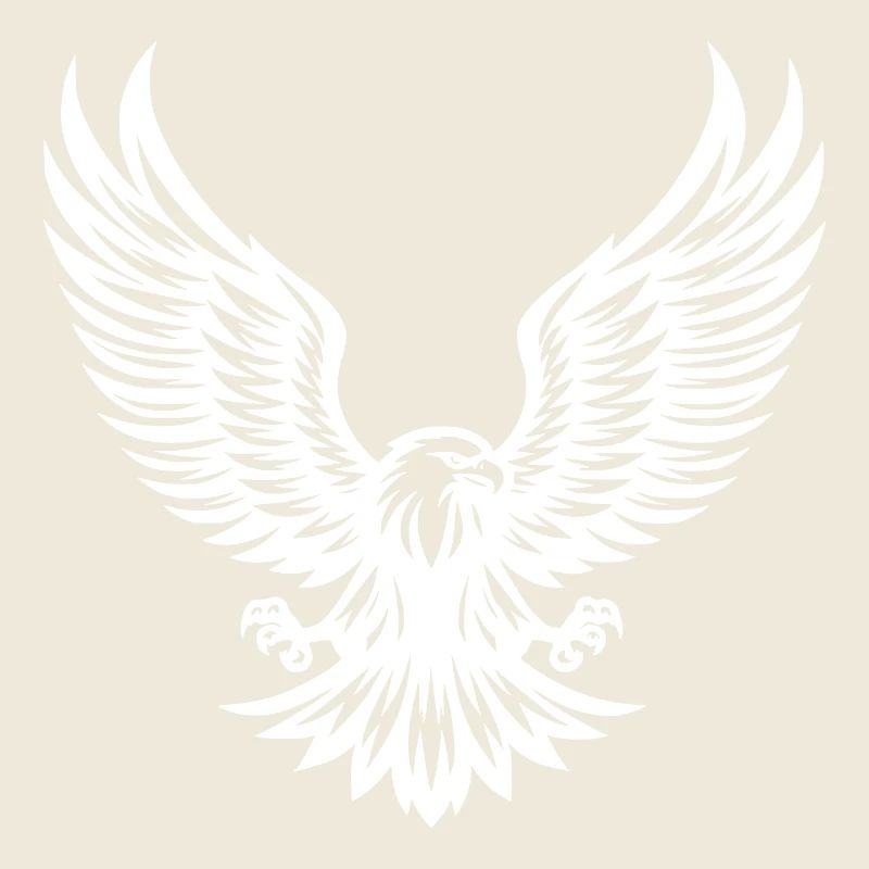 Powerful eagle with spread claws