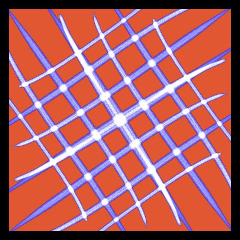 Grid pattern in white and blue