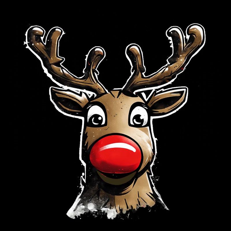 Renne Rudolf au nez rouge Noël
