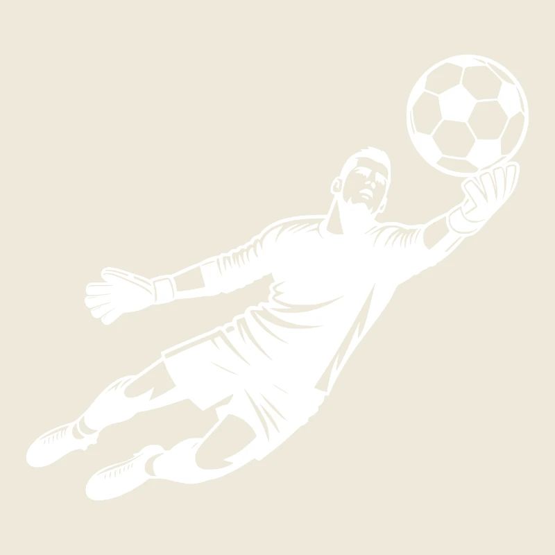 Dynamic goalkeeper illustration flying ball
