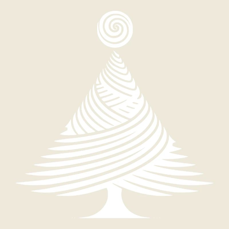 Creative Christmas tree with elegant line