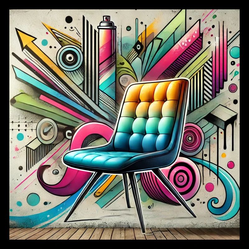 Stuhl Graffiti Möbelverkäufer