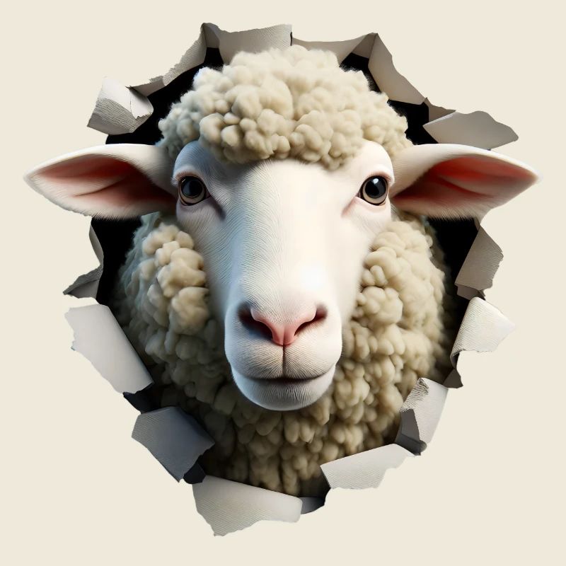 Schaf Kopf im Loch 1