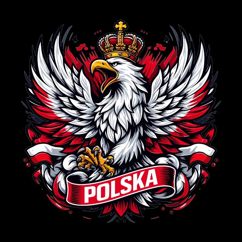 Poland Polska Eagle Emblem Flag Flag Gift