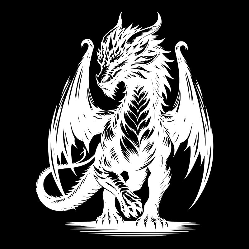 Impressive Powerful Dragon with Wings