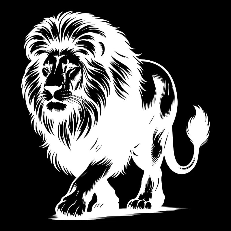 Lion with mane big african big cat