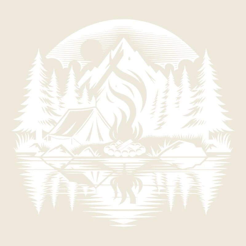 Romantisches Camping am See im Wald