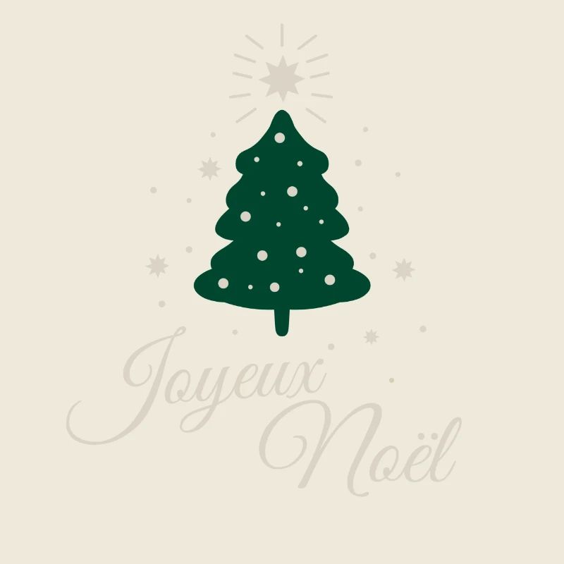 Minimalistischer Tannenbaum mit raffiniertem silbernem Text