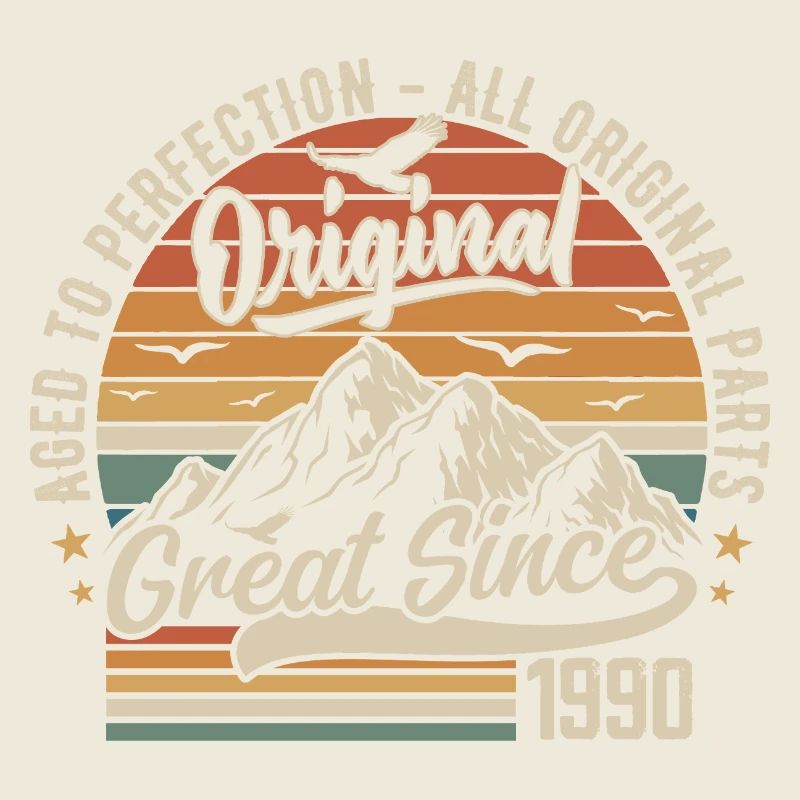 Vintage Born in 1990 | 35th Anniversary Gift 1990