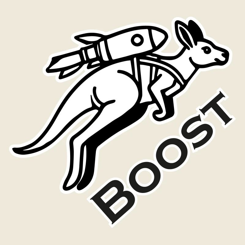 Känguru mit Jetpack - Boost Design