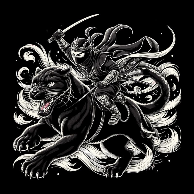 Ninja schwarzer Panther Jaguar Ninjato Geschenk