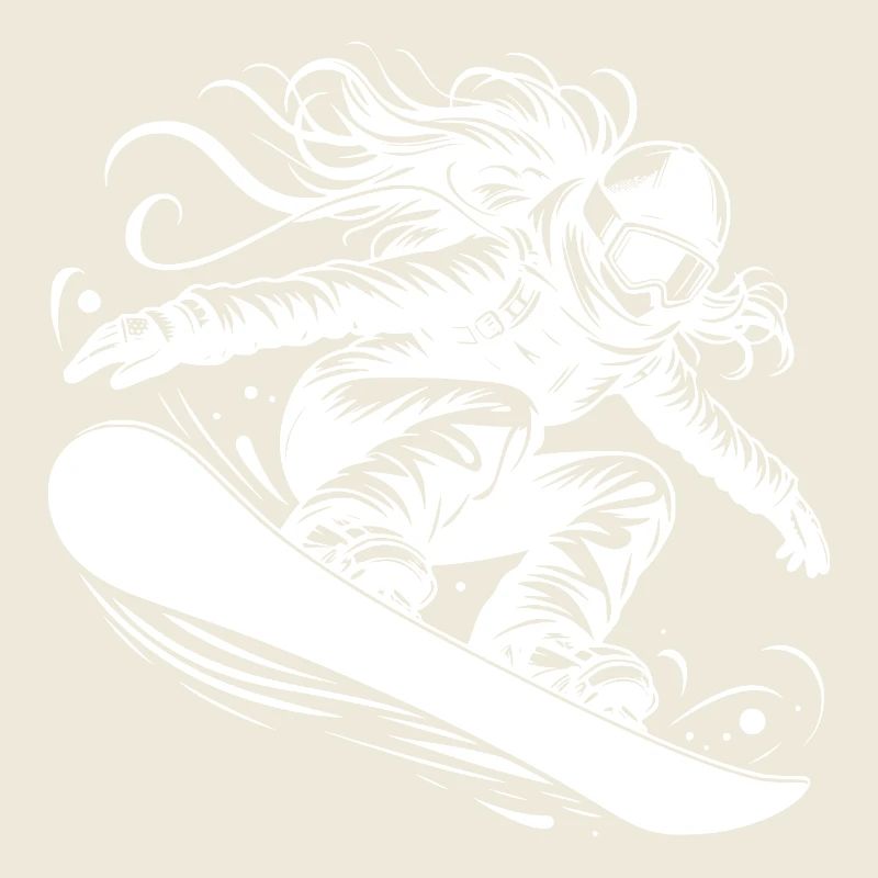 Dynamic snowboarder in action jump