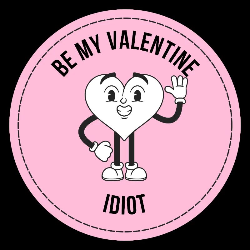 BE MY VALENTINE IDIOT: Funny Valentine's Day Greeting