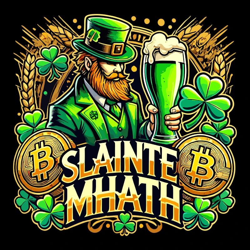 St. Patrick’s Day Slainte Mhath Bitcoin Geschenk