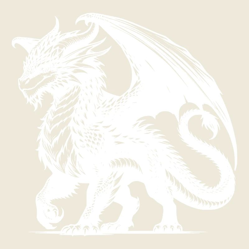 Dragon intelligent avec d’énormes ailes Style de tatouage
