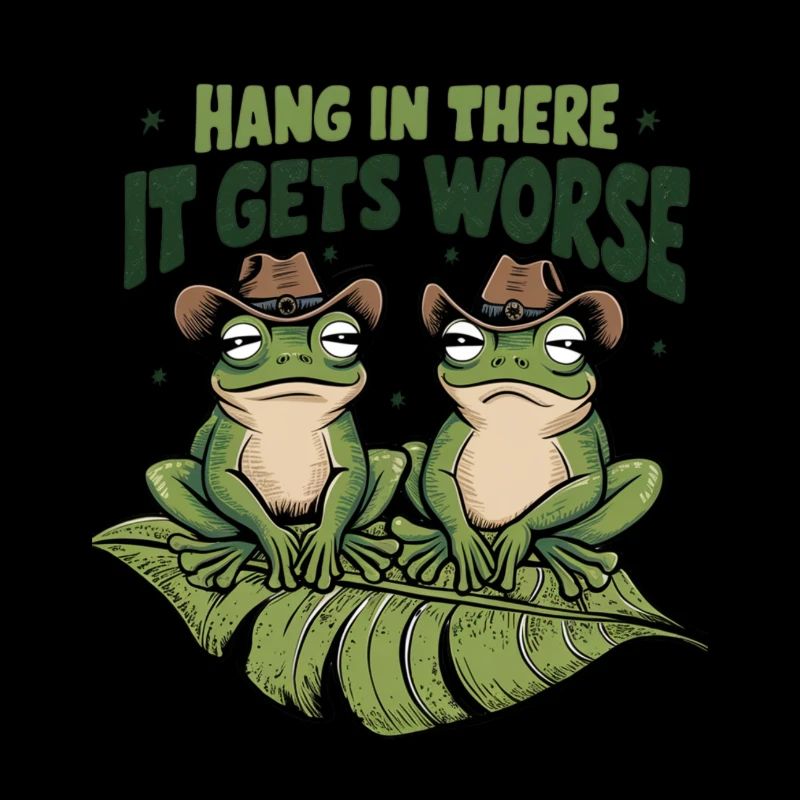 Accrochez-vous, ça s’aggrave Cartoon Frog Design