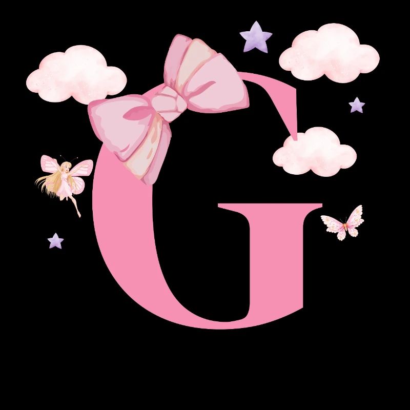 Buchstabe g rosa Wolken