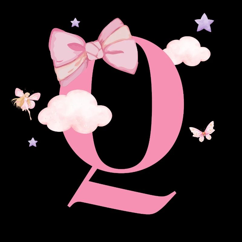 Letter Q Pink Clouds