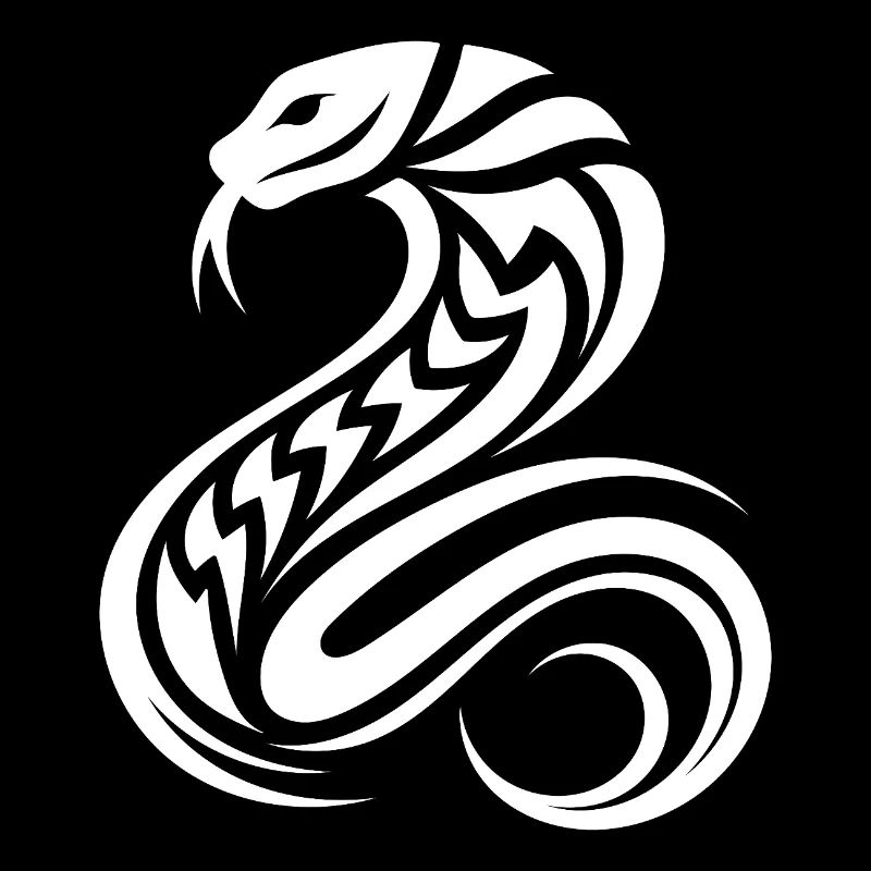 Tribal Tattoo Style Snake
