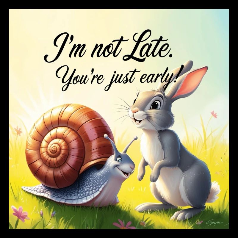 A Rabbit and a Snail "Early and Late"