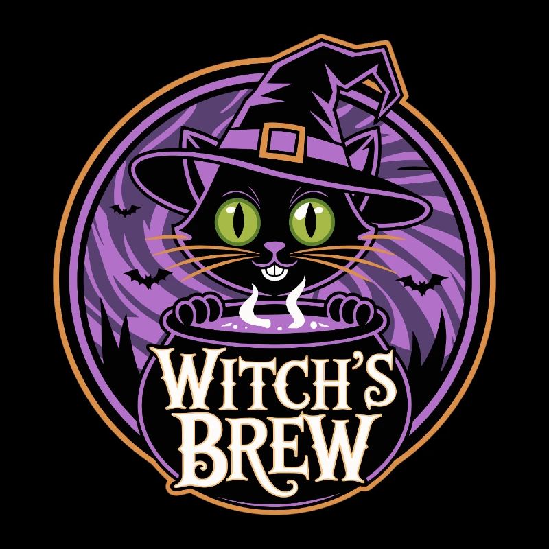 Breuvage de la sorcière – Chat sorcière mystique