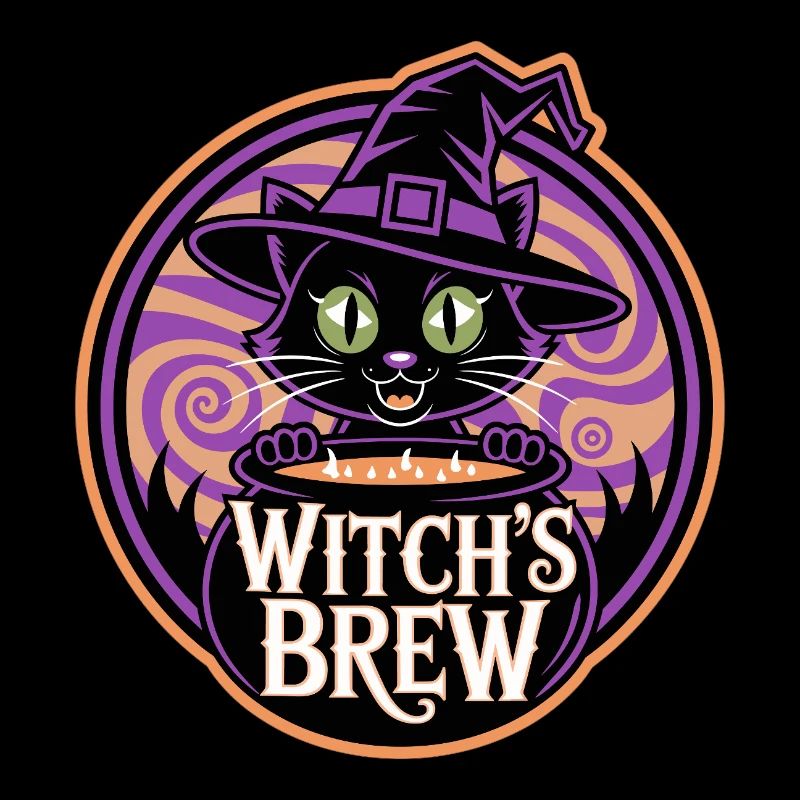 Breuvage de la sorcière – Chat sorcière mystique