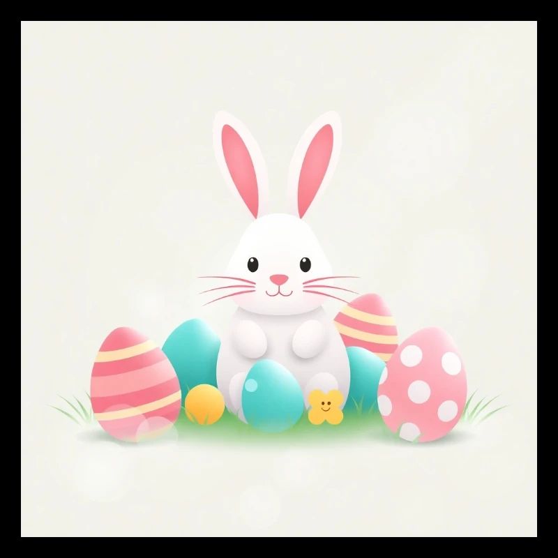 Hase mit Osterei