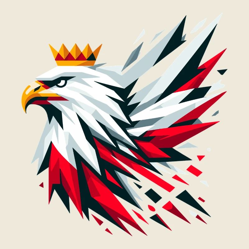 Pologne Polska Aigle Drapeau Géométrie Cadeau