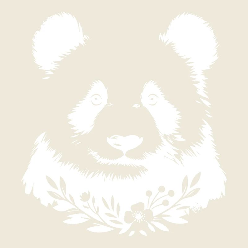 Blumenpanda Harmonie aus Blüten Botanischer Zauber