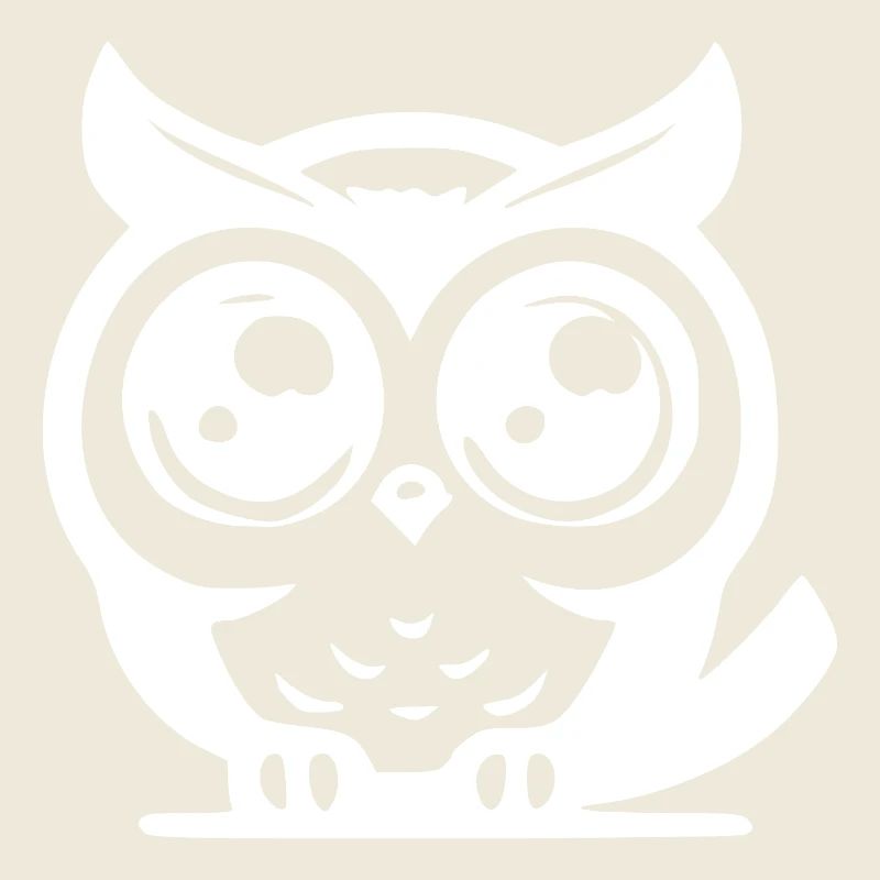 Cute cute owl with big eyes