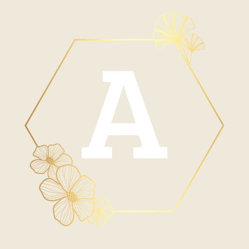 Letter with Gold Floral Frame