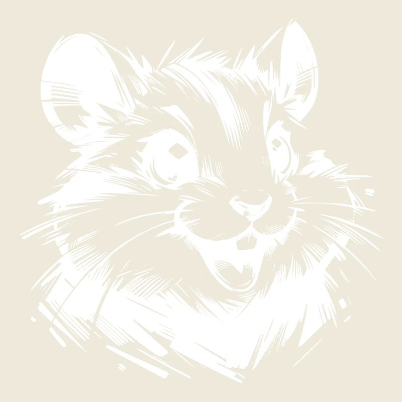 Sympathetic hamster with lively eyes