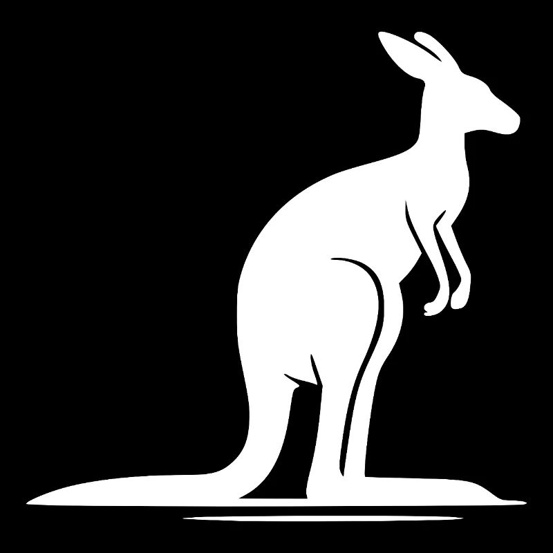 Einfaches Känguru als ikonisches Australien Motiv
