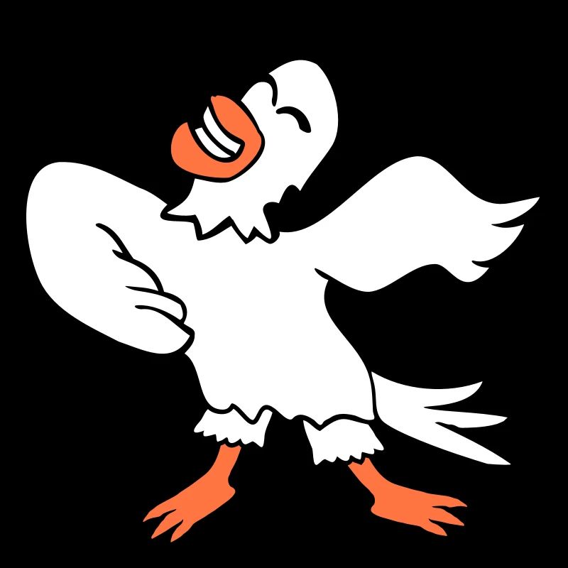 Seagull bird dancing celebrating happy happy fun