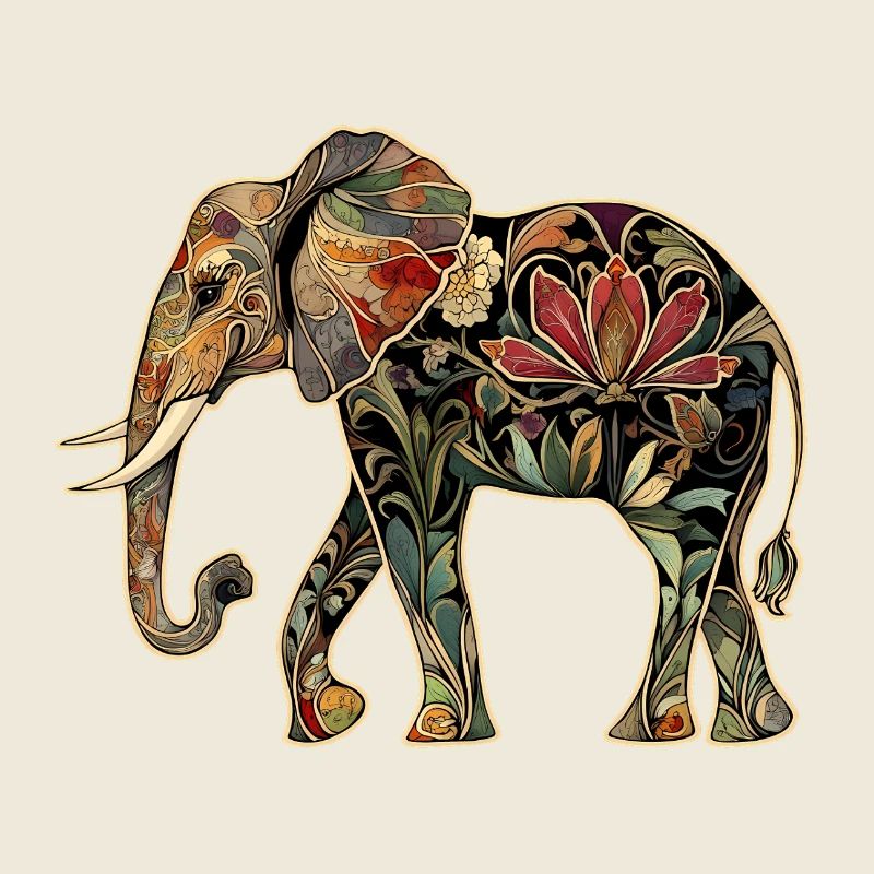 Elephant Floral Flowers