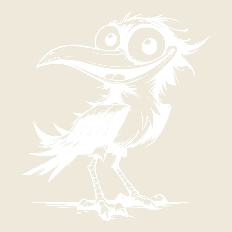 Fun laughing bird with big eyes