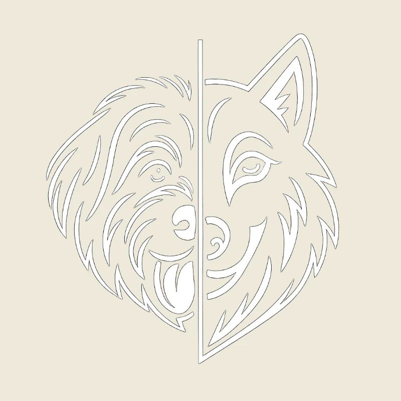 TinyPaws Black & White Edition Shih Tzu / Wolf w