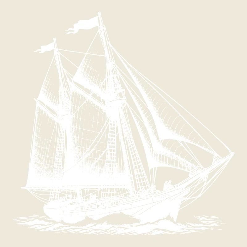 Vintage sailing ship motif for real explorers