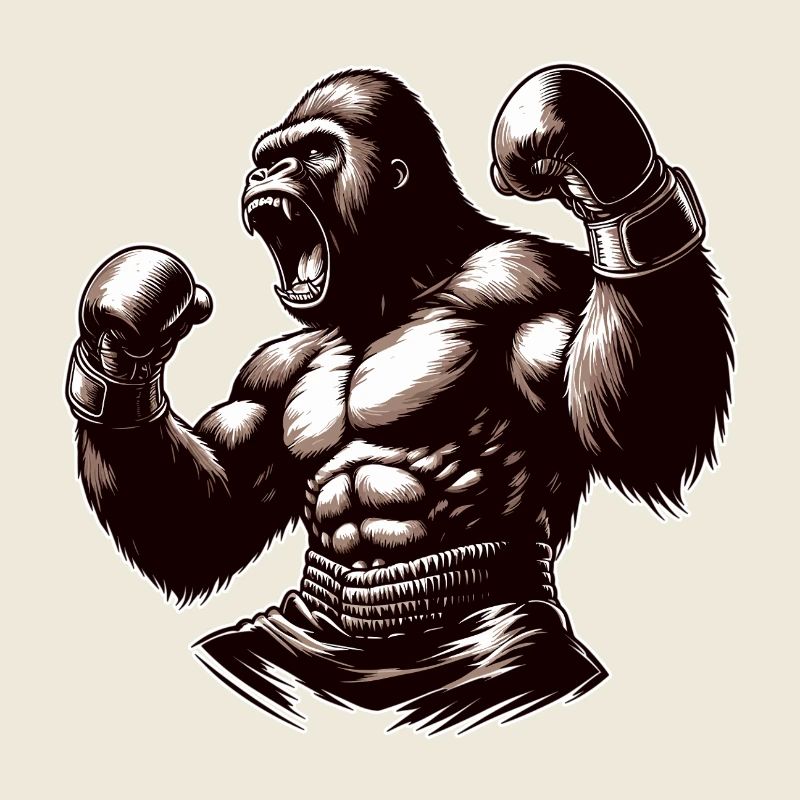 Gorilla Boxer Fighter Boxing Roars Gift