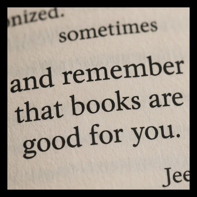 Buchseite - Bücher tun dir gut