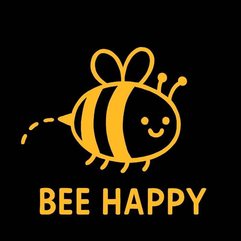 Bee Happy – Cute Smiling Bee Positive Vibes