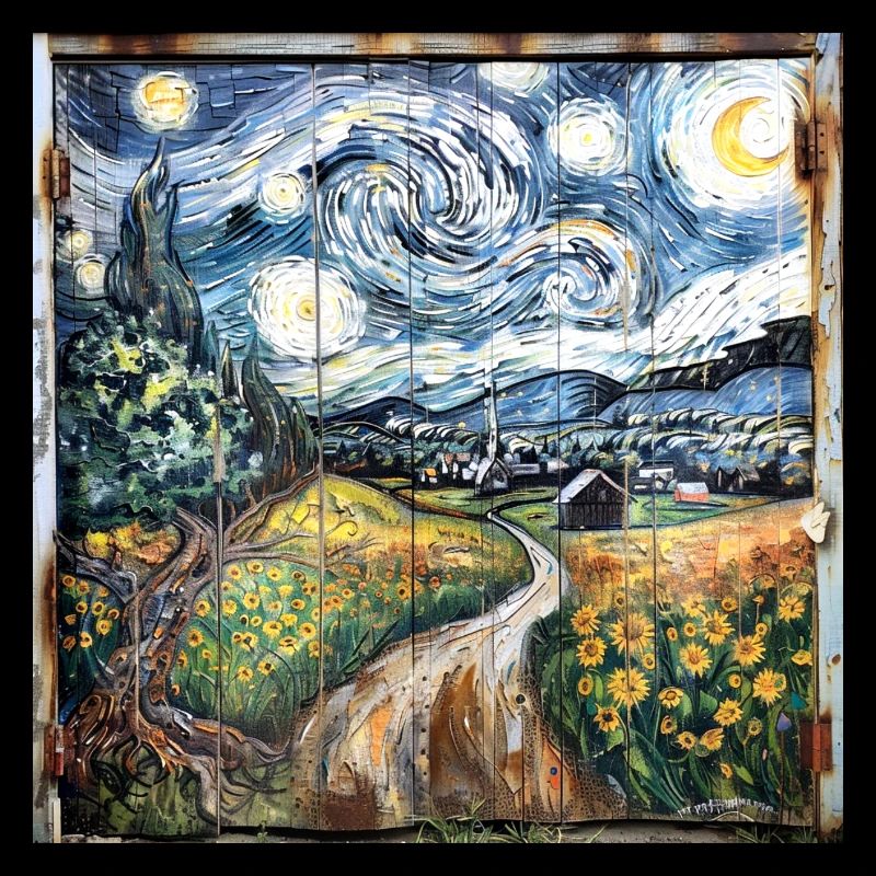 Graffiti Landscape Fields Rust Metal Urban