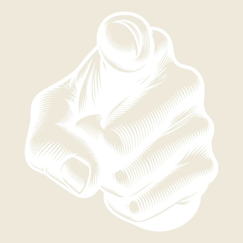 Main avec l’index doigt pointant geste de la main