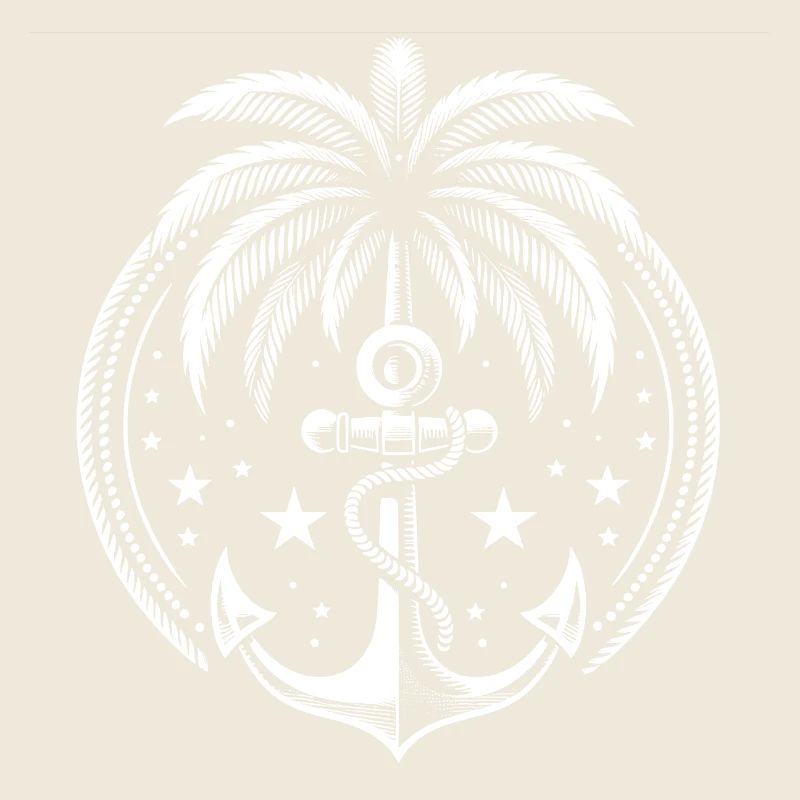 Anchor Palm Trees Stars