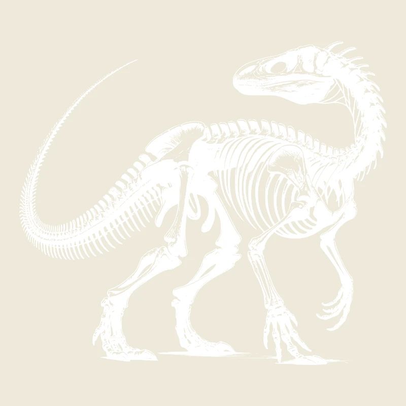 Evolution in Lines Dinosaur Fossil Bones