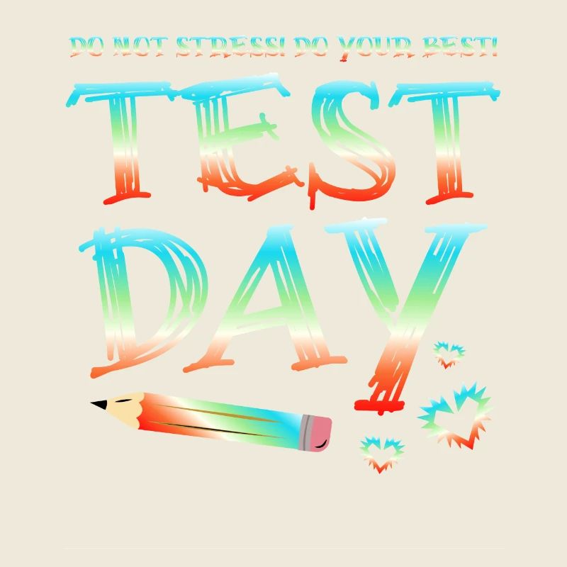 Retro Do Not Stress Do Your Best Test Day Saying