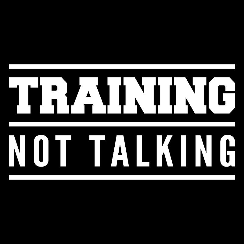 Training Not Talking Gym Quote Outfit, Bodybuilder