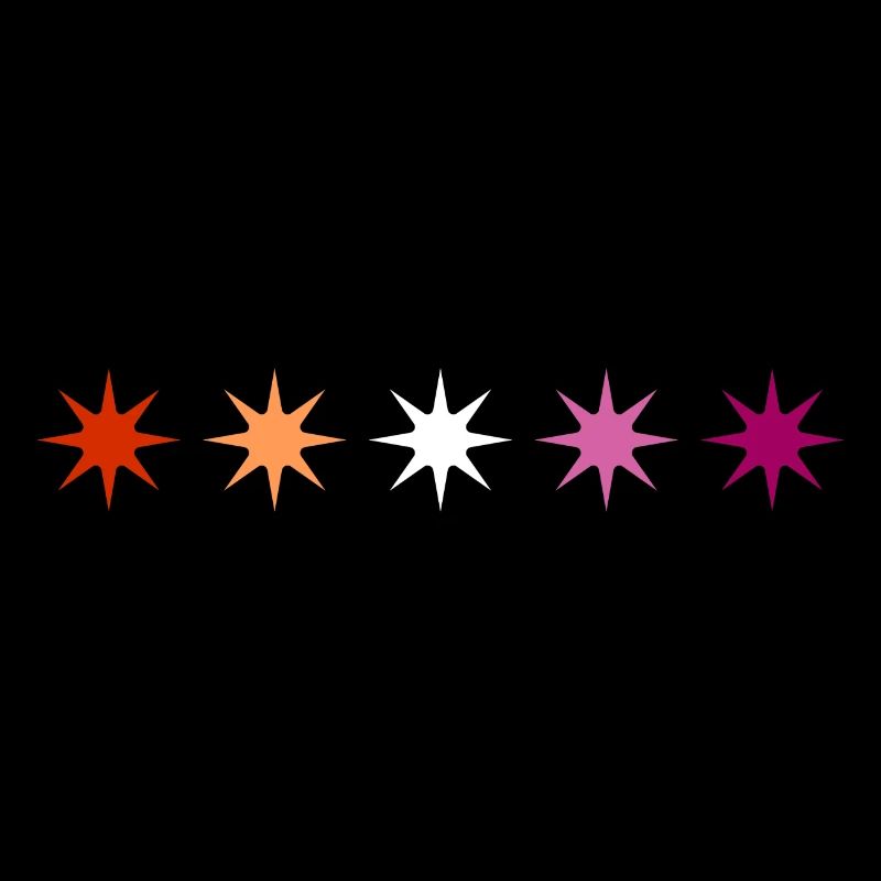 Subtle Lesbian Pride stars